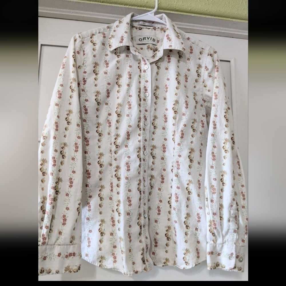 Orvis Womens Cream Floral Size 6 - Picture 6 of 10